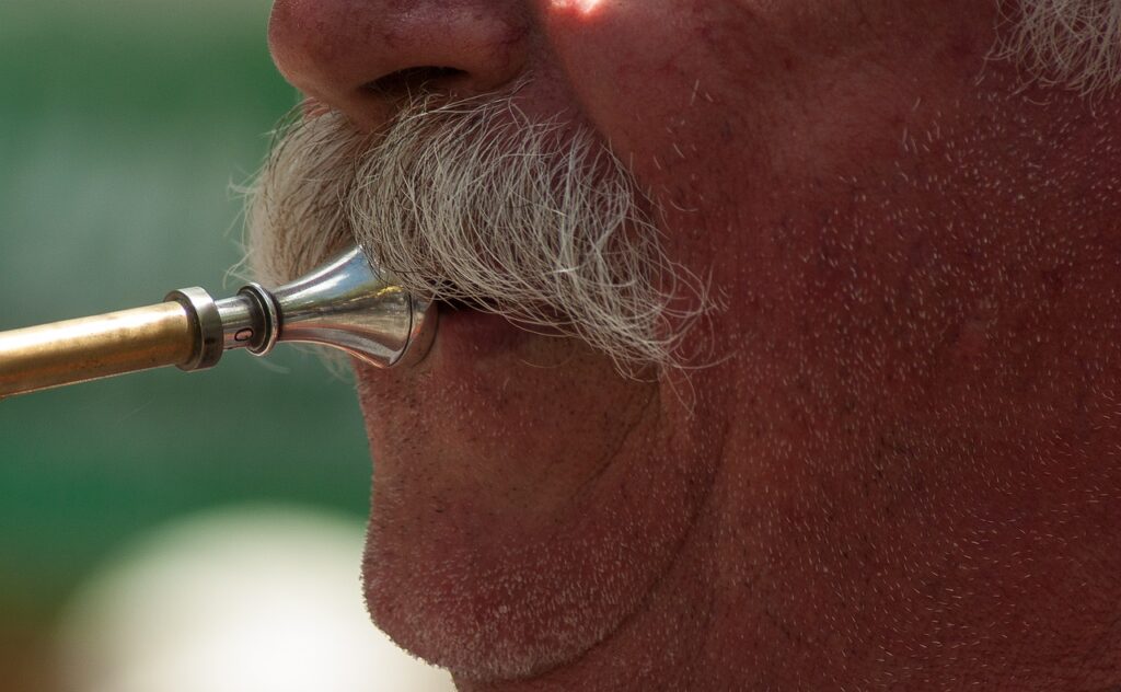 musician, mustache, hunting horn-1437537.jpg